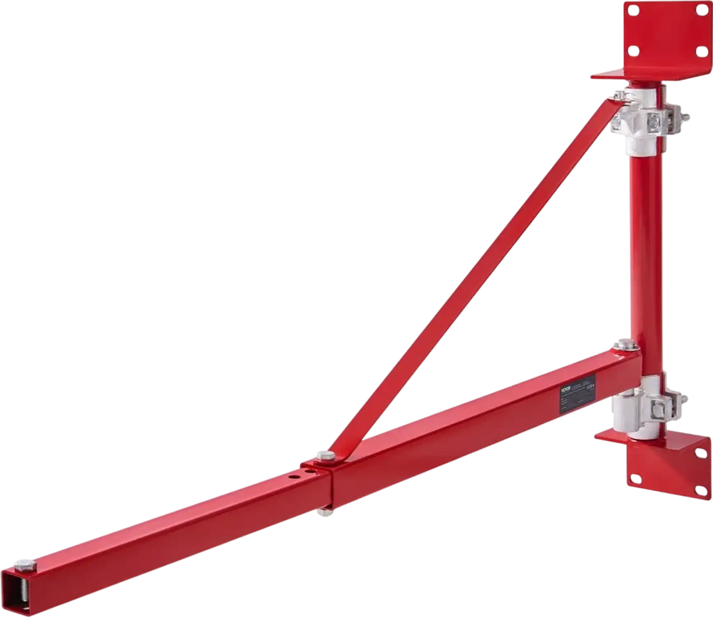 VEVOR Electric Hoist Support Arm, 660 lbs Max Load Capacity, Electric Hoist Holder Swing Arm with Pole, Steel Hoist Frame, 180° Swivel Scaffold Hoist Lifting Arm, Winch Hoist Arm for Workshop, Garage