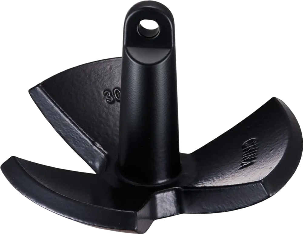 VEVOR River Anchor, 30 LBS Boat Anchor Cast Iron Black Vinyl-Coated, Marine Grade Mushroom Anchor for Boats Up To 30 ft, Impressive Holding Power in River and Mud Bottom Lakes