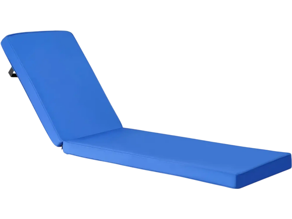 VEVOR Chaise Lounge Cushion, 72 x 21 x 3 in, Outdoor Lounge Chair Cushions, Waterproof & Fade-Resistant, Sun Lounger Replacement Cushions with Ties, Patio Lounger Pads for Pool Deck Lawn, Blue
