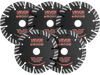 VEVOR Diamond Blades 5.24 inch, 5-Pack Wall Chaser Saw Blade Cutting Blade, 0.79 in Arbor, High-Hardness Diamond Segments, 65Mn Steel Core, Dry Wet Cutting, Clean Edges for Concrete Brick Stone Cement