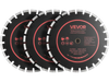 VEVOR Diamond Blades 14 inch, 3-Pack Concrete Saw Blade Set, 1 in Arbor, High-Hardness Diamond Segments, 65Mn Steel Core, Dry Wet Cutting, Clean Edges for Concrete, Masonry, Brick, Stone, Granite
