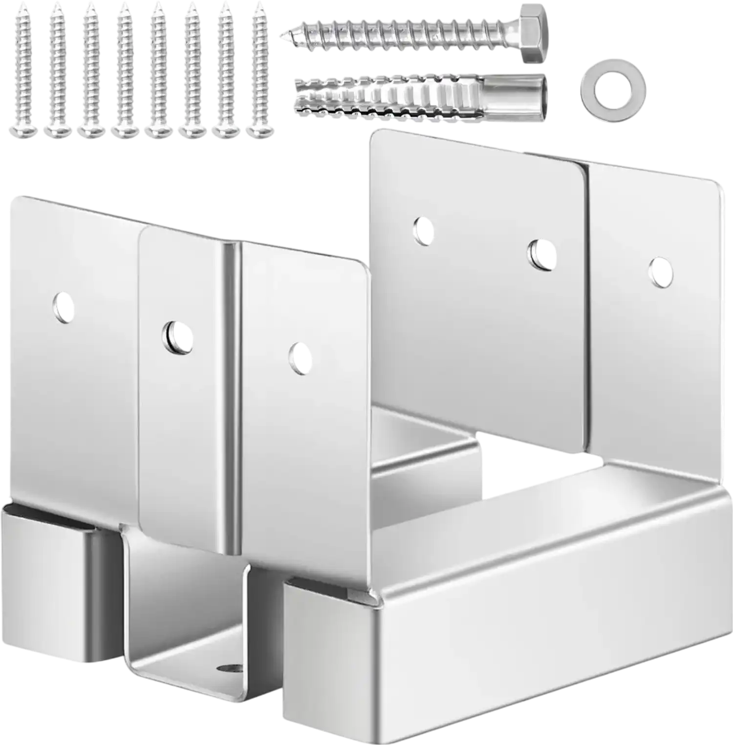 Vevor Post Base 4x4 Concrete Anchor Bracket 10-Piece Set New