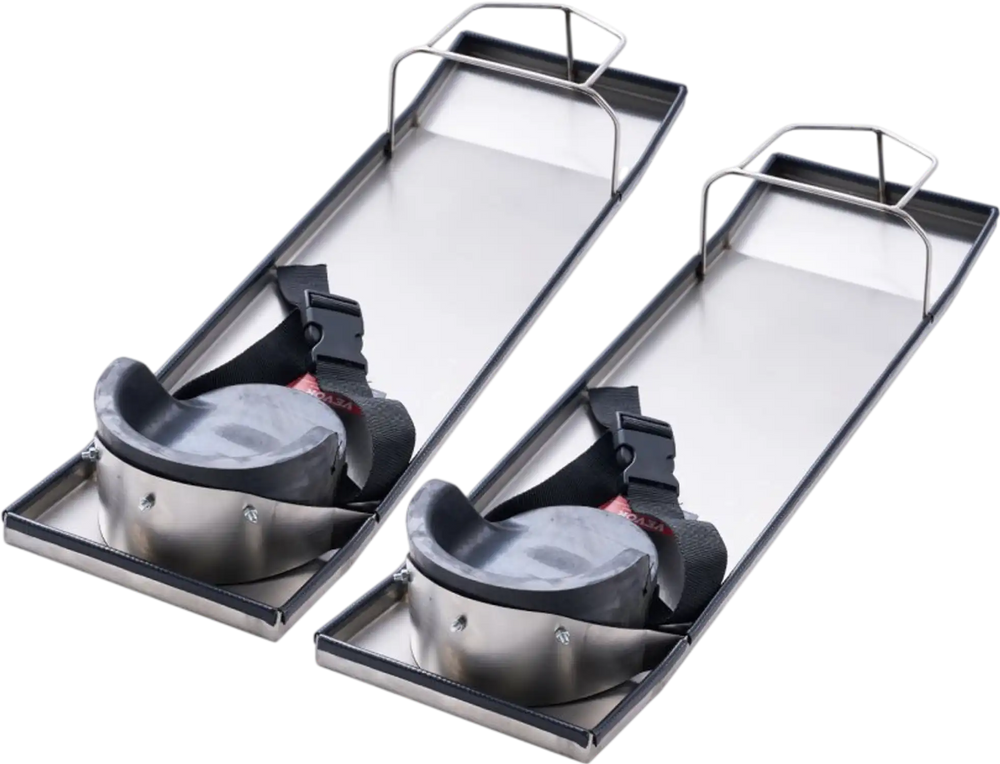 VEVOR Concrete Knee Boards Stainless Steel, 30'' x 8'' Concrete Sliders, Knee Boards For Concrete, Concrete Knee Pads Moving Sliders, with Knee Pads & Board Straps for Cement and Concrete Finishing