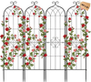 VEVOR Garden Trellis, 60 x 15 inch Rose Trellis, 4 Packs Garden Flower Rose Trellises with Powder-Coated Finish & Convenient Locking Design, Plant Support Trellises for Flowers, Vegetables, Roses