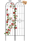 VEVOR Garden Trellis, 87 x 20 inch Rose Trellis, 2 Packs Garden Flower Rose Trellises with Powder-Coated Finish & Convenient Locking Design, Plant Support Trellises for Flowers, Vegetables, Roses