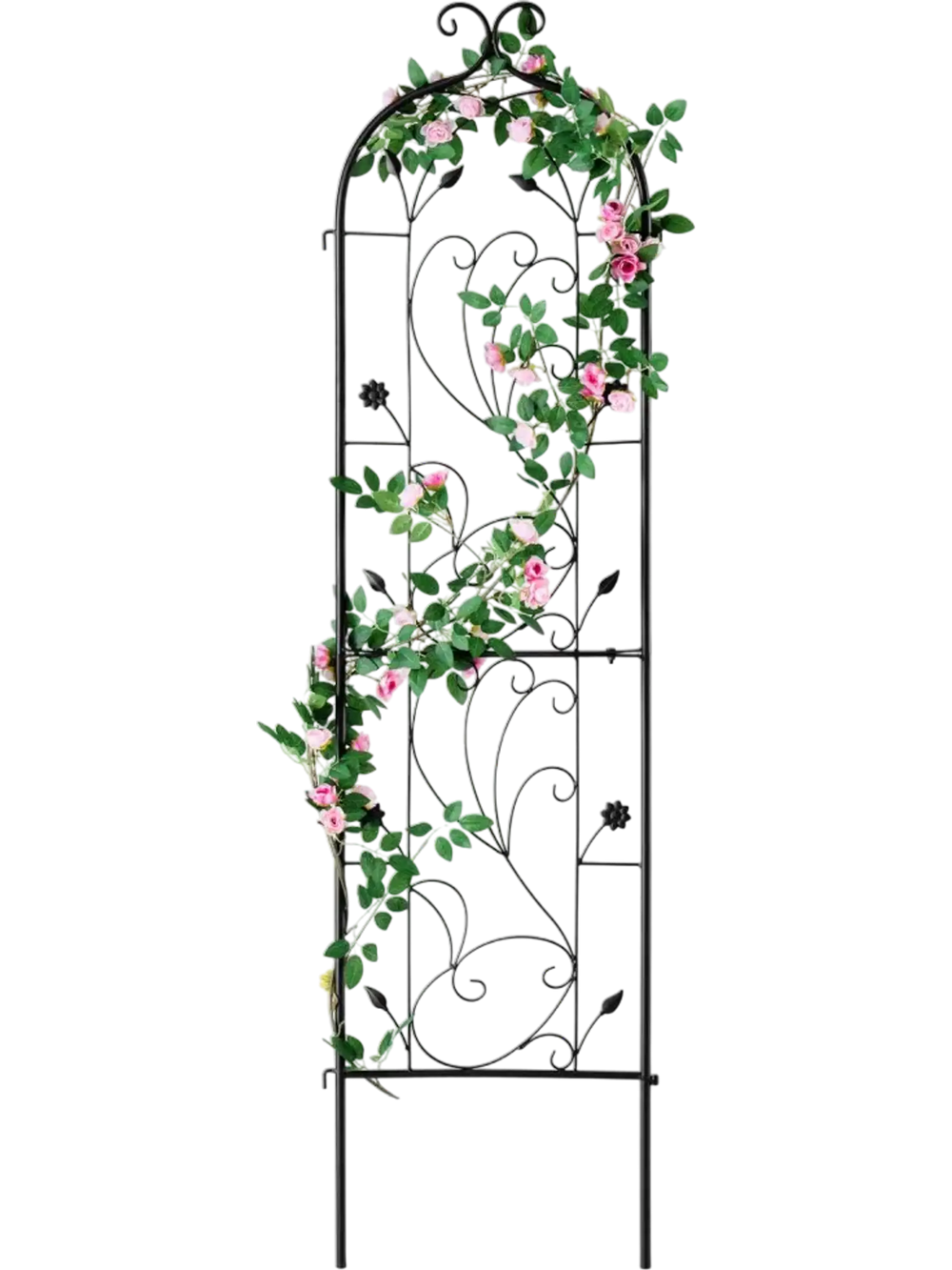 VEVOR Garden Trellis for Climbing Plants, 60 x 15 in, Rustproof Metal Garden Flower Trellis, Outdoor Climbing Rose Trellis Cucumbers Support, Decorative Tall Clematis Trellis for Courtyards Lawns