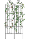 VEVOR Garden Trellis for Climbing Plants, 87 x 20 in, 2 Packs Rustproof Metal Garden Flower Trellis, Outdoor Climbing Rose Trellis Cucumbers Support, Decorative Clematis Trellis for Courtyards Lawns