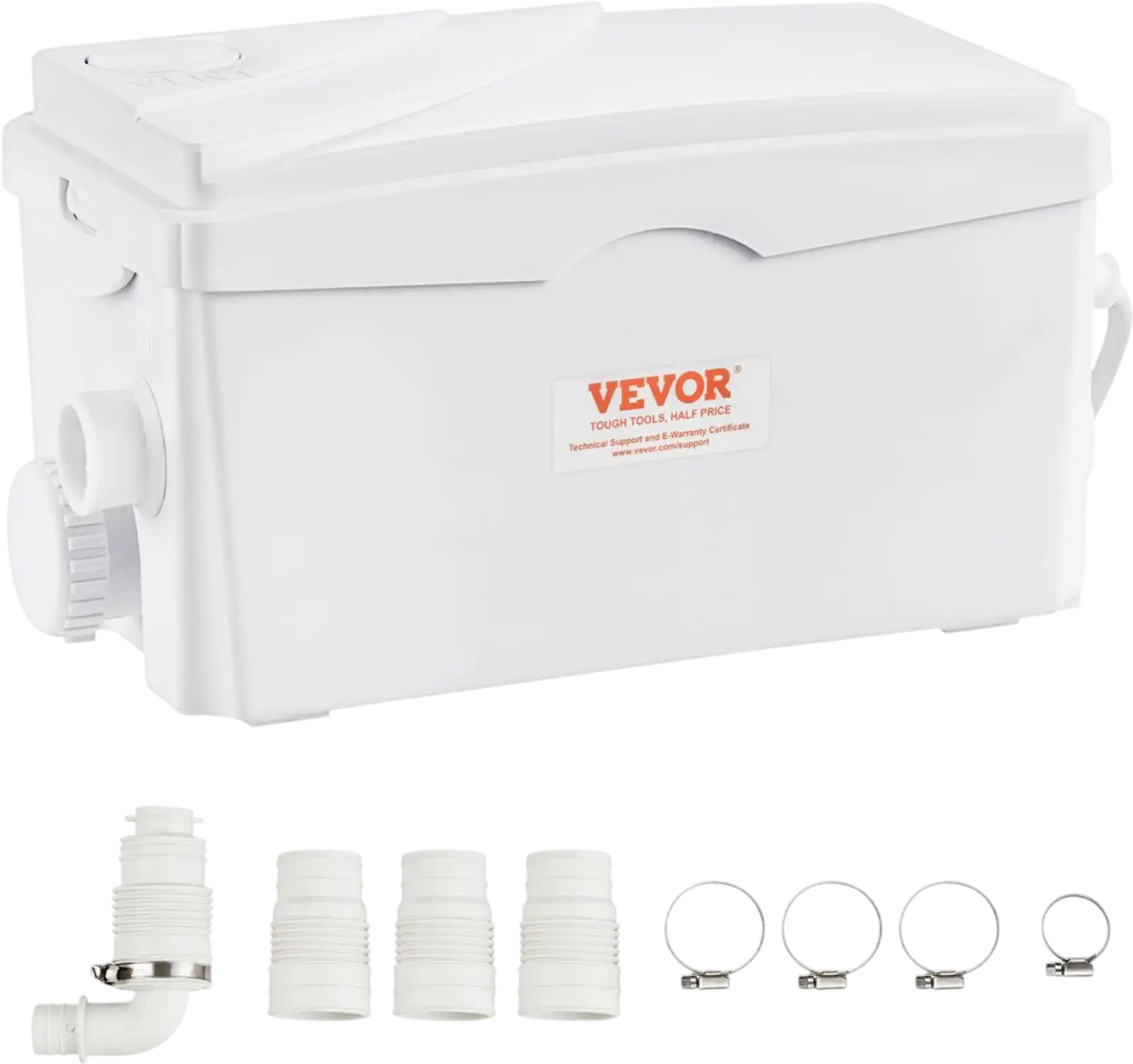 Vevor Macerator Pump 350W 6000 L/h 23' Head 3 Water Inlets New