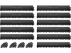 VEVOR Transition Edge Kit, 11-Piece, Durable Straight Garage Floor Edging, PP Material, Easy Installation, Edge Protection for Wet Area Restaurant Pool, Only Compatible with VEVOR Drainage Mats, Black