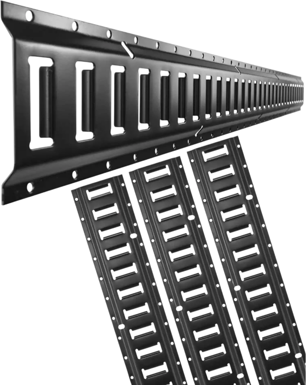 VEVOR E Track Tie Down Rail Kit, 5' Steel Rails, 4 Pack, Secure Cargo & Heavy Loads Up to 2000 lbs, Heavy Duty Etrack Rails with Screws for Garages, Vans, Trailers, Motorcycle Tie Downs, ATV Mountings