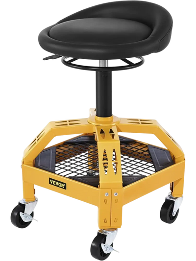 Vevor Mechanic Stool Rolling Garage Seat with Adjustable Height and Tool Tray New