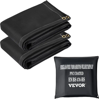 Vevor Fire Blankets 2-Pack 6' x 10' Fiberglass Welding Blanket New