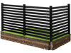VEVOR 3 Panels Outdoor Privacy Screen, 50 x 48 in Air Conditioner Fence with 27.6 in Ground Stakes, Pool Equipment Enclosure, Vinyl Privacy Fence, Ideal for Trash Can and A/C Units, Black