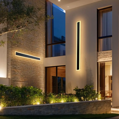 VEVOR Outdoor Wall Lights, 2 Pack, 39.4 Inch Long Strip Modern Exterior Wall Sconce Light Fixtures, 3000K Warm White, IP65 Waterproof Anti-Rust Outside Wall Mount Lighting, for House, Porch, Garage