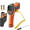 VEVOR Infrared Thermometer, -22℉ to 2192℉ Dual-Mode IR Thermometer Gun with K-Type Thermocouple, Dual Laser Heat Temperature Gun Non-Contact for Cooking/Griddle/Engine/Industrial Use (Not for Human)