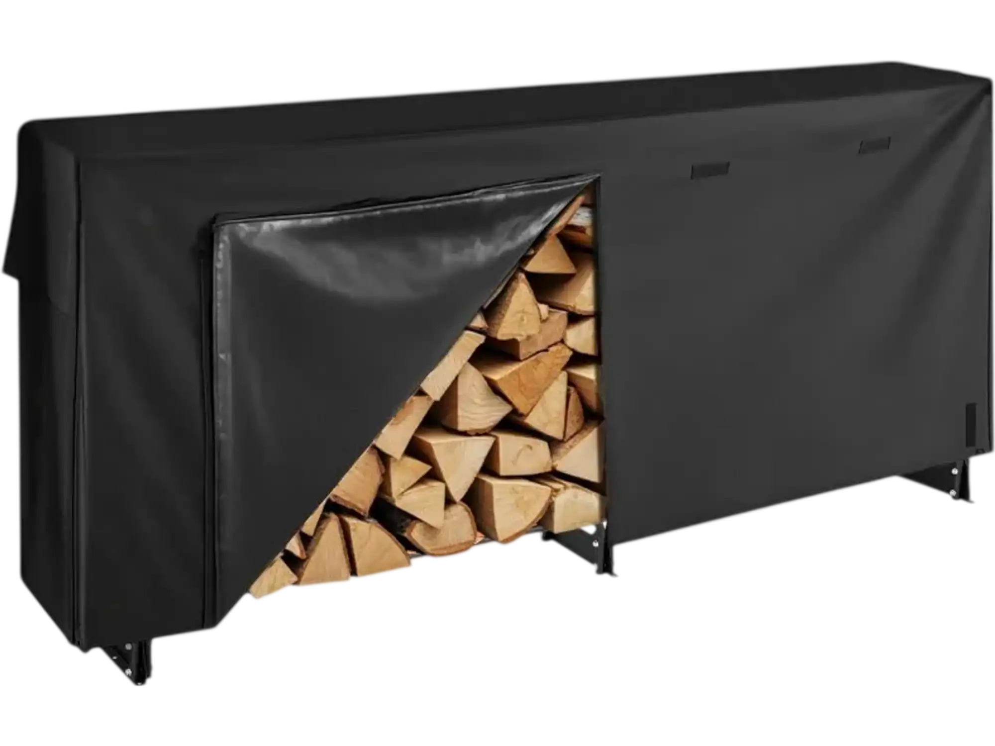 Vevor Firewood Rack 8' Outdoor Firewood Holder with Waterproof Cover 1/2 Cord 660 lbs New
