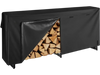 VEVOR Firewood Rack with Waterproof Cover, 8 ft Outdoor Firewood Holder, 1/2 Cord Storage Metal Log Holder, 660lb Max Weight Capacity, Top Covered, Powder-Coated Wood Storage Rack for Fireplace Deck