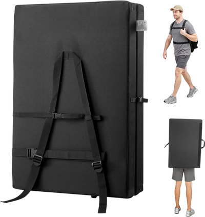 Vevor Climbing Crash Pad Bi-Fold Bouldering Pad 4' x 3' Black New