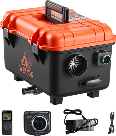 VEVOR Diesel Heater, 8KW, DC 12V/24V, All in One Portable Diesel Air Heater with Remote Control and LCD Screen, Fast Heating Low Noise, 1.1 Gal Fuel Tank for Trucks, Vans, RVs, Campers, and Garages