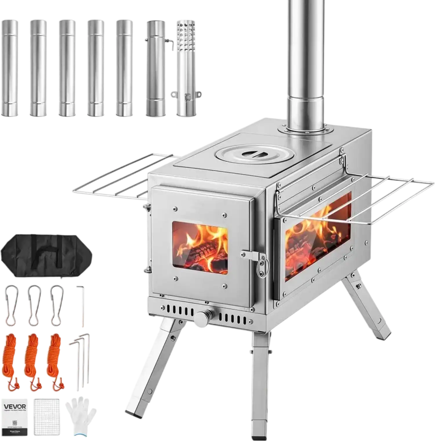 Vevor Wood Stove Portable Camping Tent Stove New