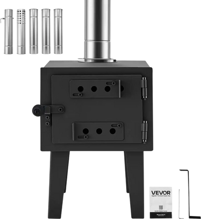Vevor Wood Stove Camping Tent Stove with Dual Sliders Control New