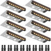 VEVOR LED Landscape Illumination, 6.8'' Wall Retention Lighting, 3W 12V-24V AC/DC Energy-Efficient Paver Illumination, IP68 Weather-Resistant Outdoor Pathway Lights, 3000K Adjustable Terrace Lights