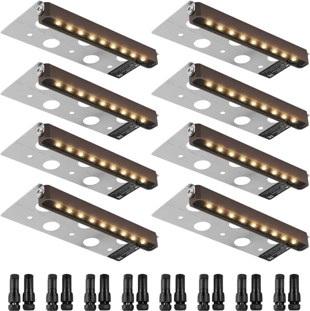 VEVOR LED Landscape Illumination, 6.8'' Wall Retention Lighting, 3W 12V-24V AC/DC Energy-Efficient Paver Illumination, IP68 Weather-Resistant Outdoor Pathway Lights, 3000K Adjustable Terrace Lights