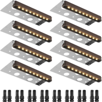 VEVOR LED Landscape Illumination, 6.8'' Wall Retention Lighting, 3W 12V-24V AC/DC Energy-Efficient Paver Illumination, IP68 Weather-Resistant Outdoor Pathway Lights, 3000K Adjustable Terrace Lights