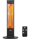 VEVOR Infrared Heater, 1500W Remote Control Electric Space Heater, Patio Heater w/ 3 Speeds & Timer & Tip-Over Protection, Outdoor/Outdoor for Bedroom,Studio,Porch,Dining Room,Studio, Stand,40in L