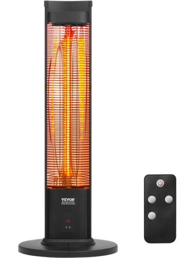 Vevor Infrared Heater 1500W Electric Space Patio Heater with Remote Control and Stand 40