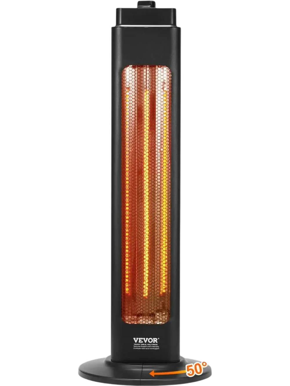 VEVOR Infrared Heater, 1500W Electric Space Heater with Remote Control & 3 Speeds & 24H Timer & Multiple Security Protections, Indoor/Outdoor for Bedroom,Studio,Porch,Dining Room,Studio