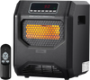 VEVOR Infrared Heater, 1500W Remote Control Electric Space Heater, LED Patio Heater w/ 3 Speeds & Timer & Overheat/Tip-Over Protection & Child Lock, for Bedroom,Living Room,Nursery,Studio,ABS