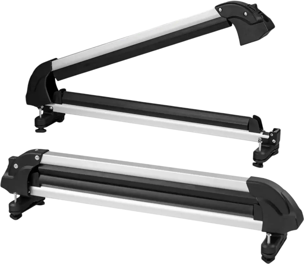 VEVOR Ski and Snowboard Roof Rack, 31.7-Inch Universal Ski Rack for Car Roof Fit Most Crossbars, Carry up to 6 Pairs of Skis or 4 Snowboards, Aluminum Snowboard Ski Rack with Lock & Rubber Padding