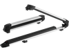 VEVOR Ski & Snowboard Roof Rack, Carry up to 6 Pairs of Skis or 4 Snowboards, 2 PCS Aluminum Universal Car Roof Rack Top Holder with Lock & Rubber Padding for Fishing Rod, Fit Most Slotted Crossbars