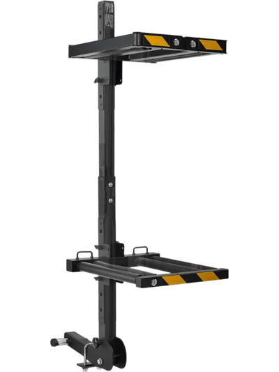 VEVOR Folding Hitch Mounted Ski & Snowboard Rack, Fits 2-Inch Receiver, Carries up to 6 Pairs of Skis or 4 Snowboards, Adjustable Hitch-Mounted Rack for Car with Key Lock, Security Strap, Tilt Access