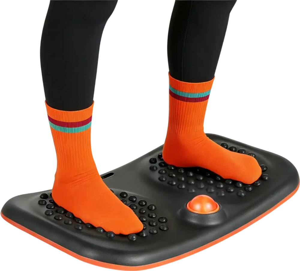 VEVOR Balance Board, Wobble Board Trainer for Adults, Premium Balance Training Equipment Rocker, Compact & Lightweight for Core Workouts, Standing Desk Exercise, Home Gym, Office, Workstation, Black