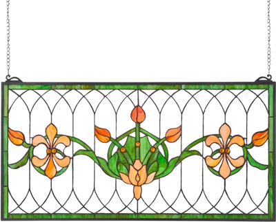 Vevor Stained Glass Panel Tiffany Style Hanging Window Panel 32
