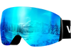 VEVOR Frameless Ski Goggles, Spherical Lens with Blue Revo Coating, OTG Anti fog Snow Goggles for Men Women Youth, TPU Frame & Ventilation Structure, Suitable for Skiing, Skating, Snowboarding