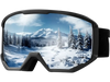 VEVOR Ski Goggles, Cylindrical Lens with Silver Mirror Revo Coating, OTG Anti fog Snow Goggles for Men Women Youth, TPU Frame & Ventilation Structure, Suitable for Skiing, Skating, Snowboarding, Cycling