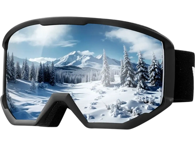 Vevor Ski Goggles Silver Mirror Revo Coating OTG Anti-Fog Snow Goggles New
