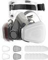 VEVOR Respirator Mask, Reusable Half Face Cover with Safety Glasses and Filters, Organic Vapor Mask and Dust-proof Face Cover, for Painting, Polishing, Welding, Woodworking and Other Work Protection