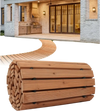 VEVOR Wooden Garden Pathway, 8 ft x 17 in, Non-Slip Curved Garden Walkway, Roll Out Cedar Outdoor Walkway Path with Wire Rope Connection, Decorative Lawn Paver for Backyard Boardwalk Wedding Party