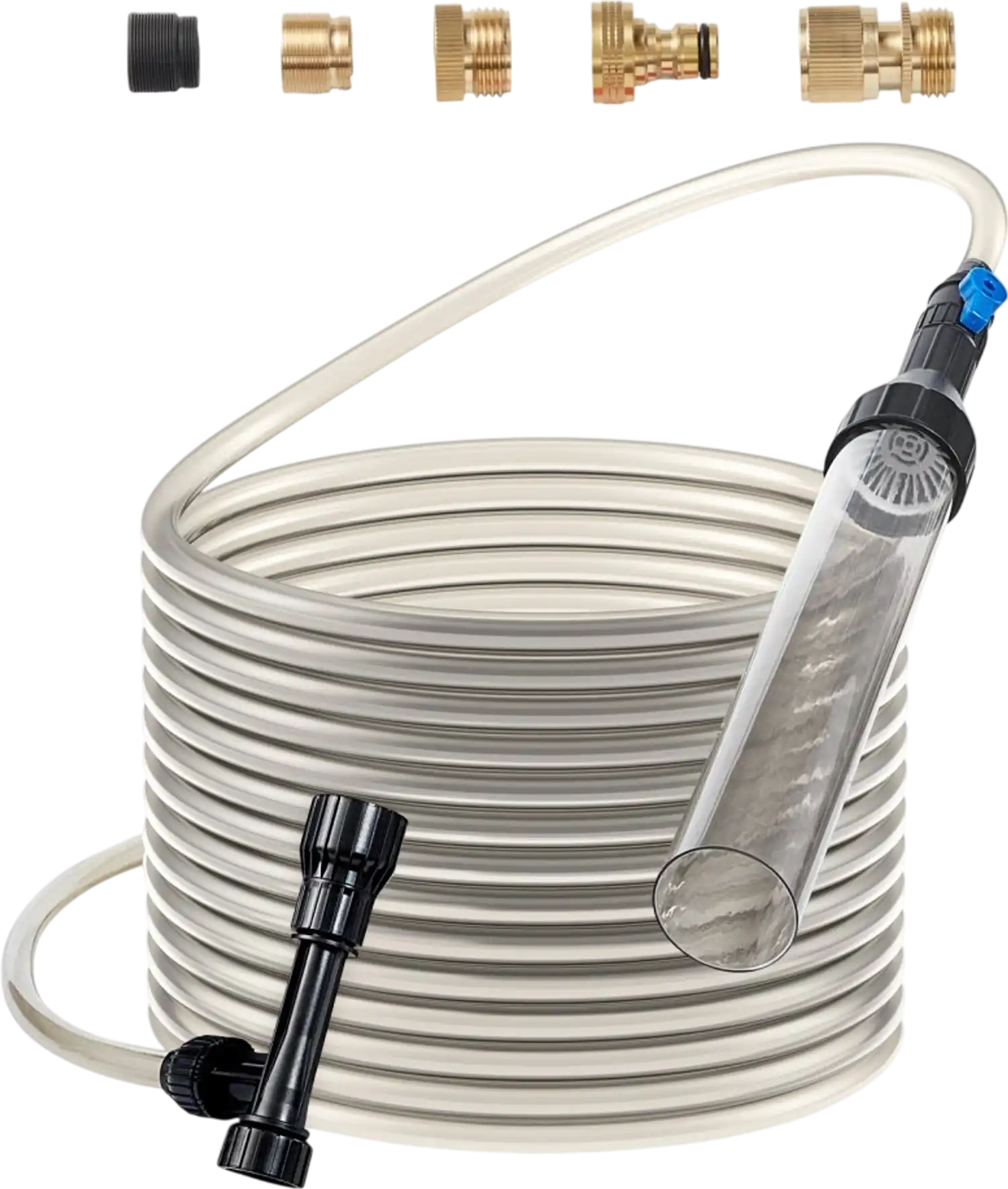 Vevor Aquarium Gravel Cleaner Fish Tank Vacuum with 25' PVC Hose and Brass Adapters New