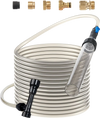 VEVOR Aquarium Vacuum Gravel Cleaner, 30ft PVC Hose Fish Tank Vacuum Gravel Cleaner, Siphon Fish Tank Cleaner Vacuum, 3 Types of Brass Adapters, for Fish Tank Cleaning Gravel & Sand