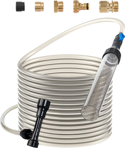 Vevor Aquarium Vacuum Gravel Cleaner Fish Tank Water Changer with 30' PVC Hose & Brass Adapters New