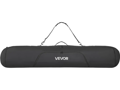 VEVOR Snowboard Bag, Up to 65 in/165 cm, Padded Skis & Snowboards Bag for Air Travel, 600D Waterproof Oxford Fabric, with Adjustable Inner Straps, for Skis Poles Goggles Gloves Helmet Boots (Black)