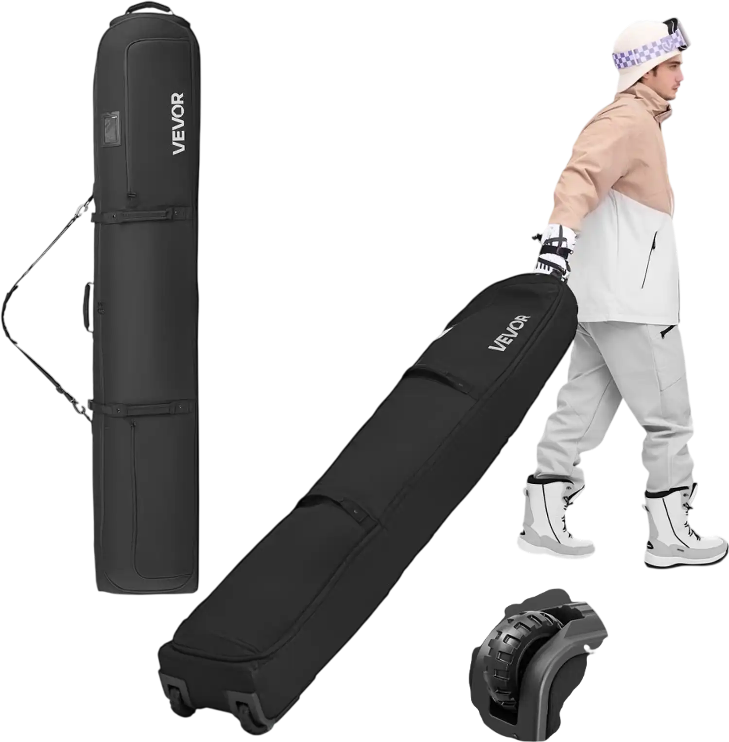 Vevor Snowboard Bag Wheeled 68.9