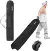 VEVOR Ski Roller Bag, Up to 68.9 in/175 cm, Padded Snowboard Bag with Wheels for Air Travel, 600D Waterproof Oxford Fabric, with Adjustable Straps, for Skis Poles Goggles Gloves Helmet Boots (Black)