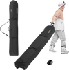 VEVOR Ski Roller Bag, Up to 74.8 in/190 cm, Padded Snowboard Bag with Wheels for Air Travel, 600D Waterproof Oxford Fabric, with Adjustable Straps, for Skis Poles Goggles Gloves Helmet Boots (Black)