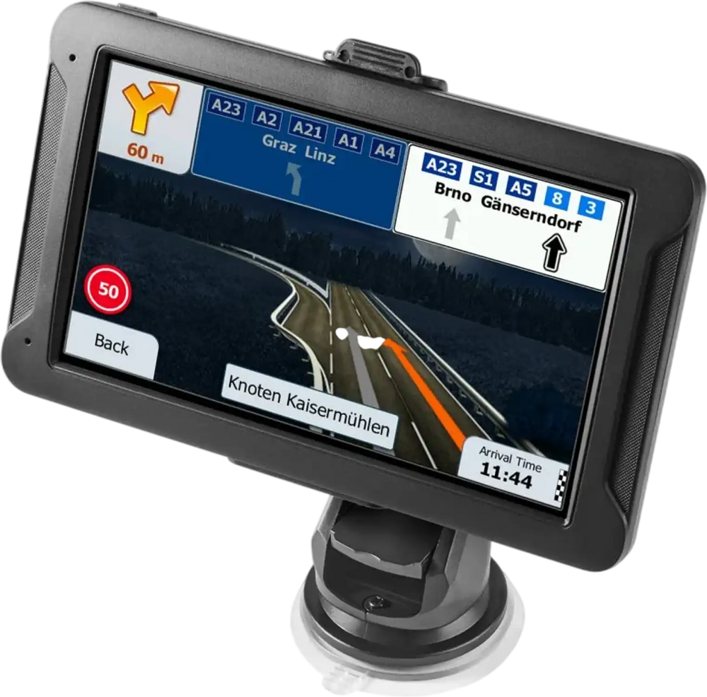 VEVOR GPS Navigator for Car, 7 inch Touch Screen 16GB GPS Navigation System with Built-in Dash Cam, Voice Turn-by-Turn Guidance, Speed and Red Light Warning, Custom Truck Routing, for Car Truck RV